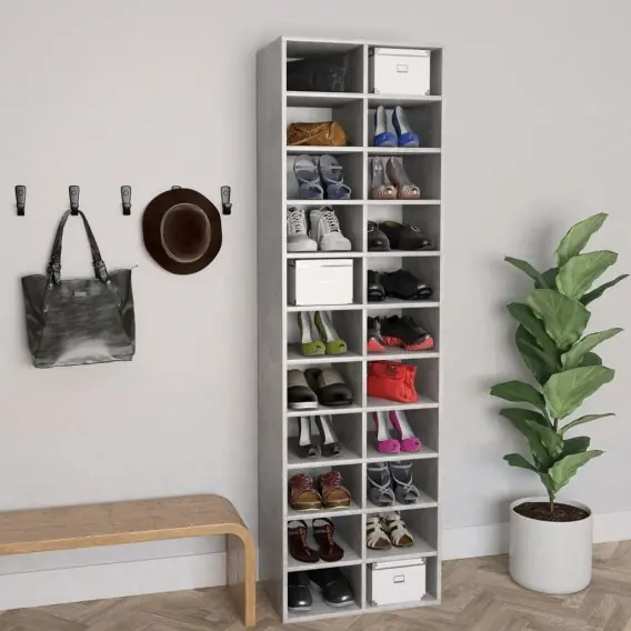 Zamów dziś Szafka na buty, kolor betonowy szary, 54x34x183 cm Lumarko! - Hurtownia wielobranżowa Lumarko